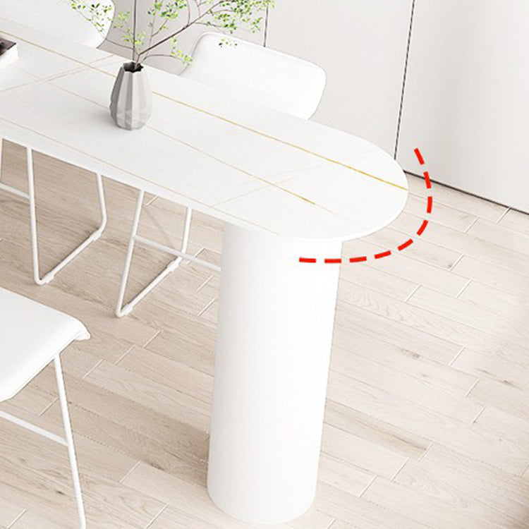 Kitchen Stone Top Counter Table Metal Base 42-inch Height Modern Bar Table Clearhalo 'Bar Furniture' 'Bar Tables' 'bar_tables' 'furn' 'furn_bar_tables' 'Furniture' 'furniture_bar_tables' 'Kitchen & Dining Furniture' 4875100