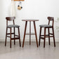 Simple Style Round Bar Table Wood Top Pub Table for Living Room Walnut 24"L x 24"W x 35"H Clearhalo 'Bar Furniture' 'Bar Tables' 'bar_tables' 'Furniture' 'furniture_bar_tables' 'Kitchen & Dining Furniture' 4875114