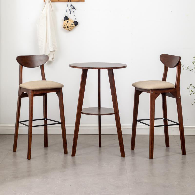 Simple Style Round Bar Table Wood Top Pub Table for Living Room Clearhalo 'Bar Furniture' 'Bar Tables' 'bar_tables' 'Furniture' 'furniture_bar_tables' 'Kitchen & Dining Furniture' 4875119
