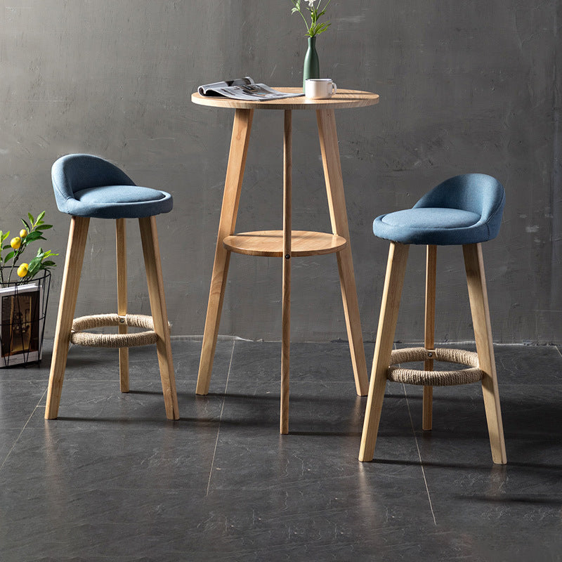 Simple Style Round Bar Table Wood Top Pub Table for Living Room Clearhalo 'Bar Furniture' 'Bar Tables' 'bar_tables' 'Furniture' 'furniture_bar_tables' 'Kitchen & Dining Furniture' 4875121