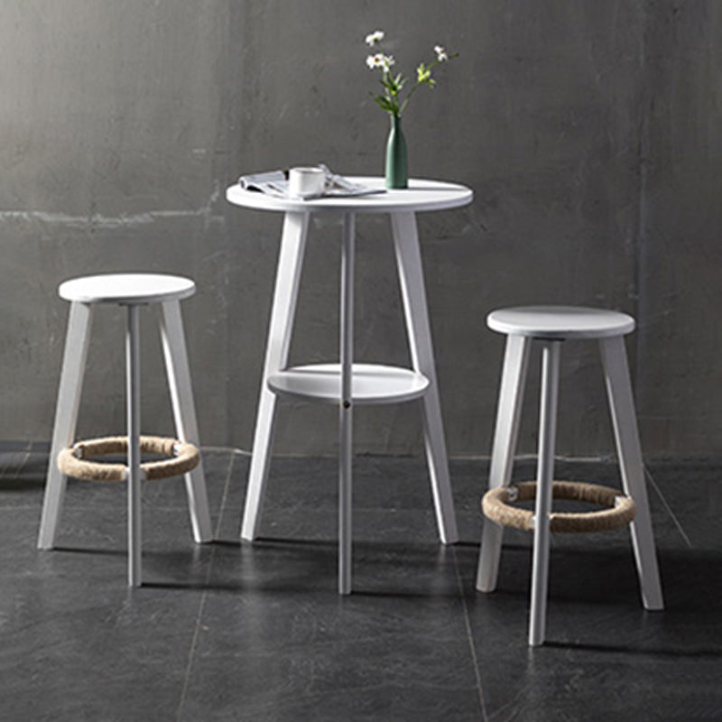 Simple Style Round Bar Table Wood Top Pub Table for Living Room Clearhalo 'Bar Furniture' 'Bar Tables' 'bar_tables' 'Furniture' 'furniture_bar_tables' 'Kitchen & Dining Furniture' 4875123