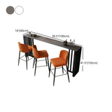 Modern Style Bar Table 42-inch Height Stone Top and Iron Base Bistro Table Clearhalo 'Bar Furniture' 'Bar Tables' 'bar_tables' 'furn' 'furn_bar_tables' 'Furniture' 'furniture_bar_tables' 'Kitchen & Dining Furniture' 4875135