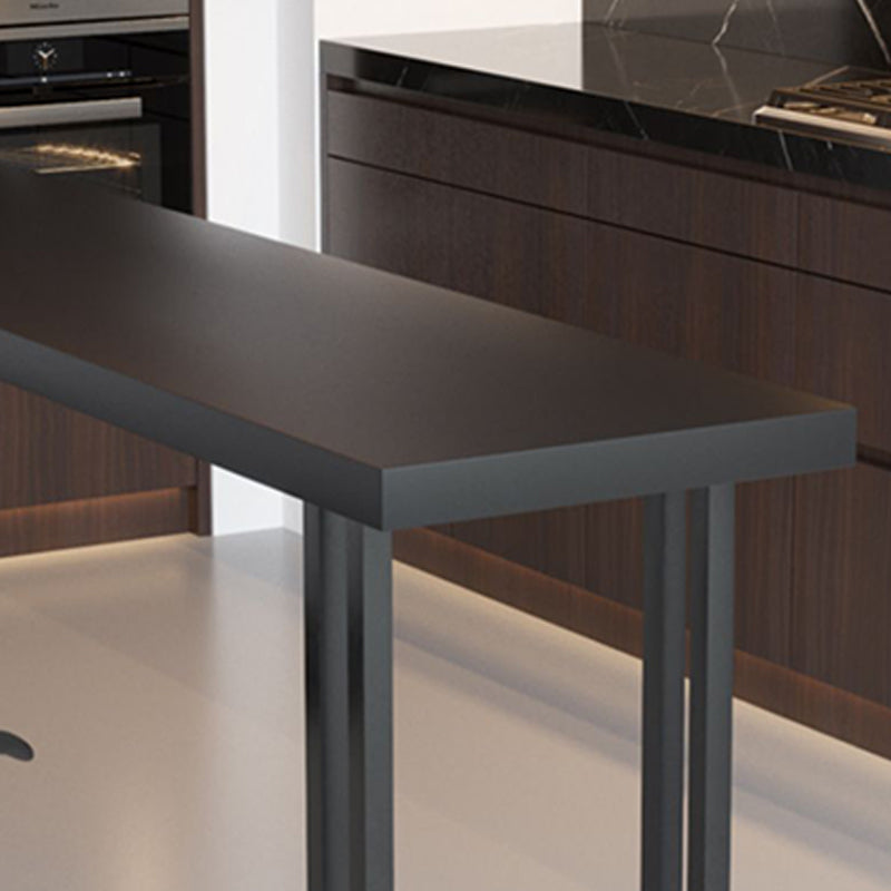 Living Room Rectangle Wood Top Counter Table Gold Base Glam Style Bar Table Clearhalo 'Bar Furniture' 'Bar Tables' 'bar_tables' 'Furniture' 'furniture_bar_tables' 'Kitchen & Dining Furniture' 4875146