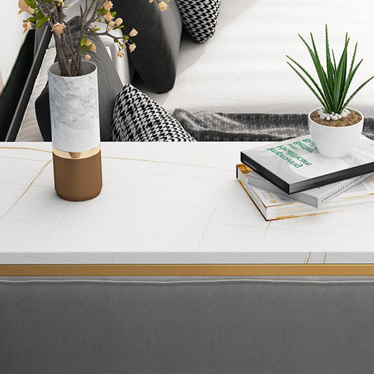 Glam Style Bar Table Stone Top Iron Base Pub Table with Shelf for Living Room, Only Table Clearhalo 'Bar Furniture' 'Bar Tables' 'bar_tables' 'furn' 'furn_bar_tables' 'Furniture' 'furniture_bar_tables' 'Kitchen & Dining Furniture' 4875200