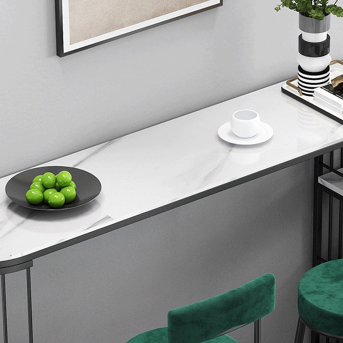 Contemporary Bar Table Artificial Stone Top 42-inch Height Pub Table for Dining Room Clearhalo 'Bar Furniture' 'Bar Tables' 'bar_tables' 'furn' 'furn_bar_tables' 'Furniture' 'furniture_bar_tables' 'Kitchen & Dining Furniture' 4875220