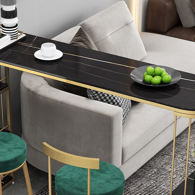 Contemporary Bar Table Artificial Stone Top 42-inch Height Pub Table for Dining Room Clearhalo 'Bar Furniture' 'Bar Tables' 'bar_tables' 'furn' 'furn_bar_tables' 'Furniture' 'furniture_bar_tables' 'Kitchen & Dining Furniture' 4875221