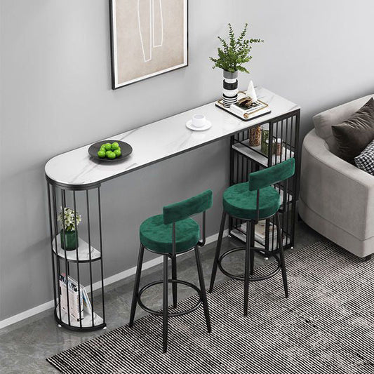 Contemporary Bar Table Artificial Stone Top 42-inch Height Pub Table for Dining Room Clearhalo 'Bar Furniture' 'Bar Tables' 'bar_tables' 'furn' 'furn_bar_tables' 'Furniture' 'furniture_bar_tables' 'Kitchen & Dining Furniture' 4875224