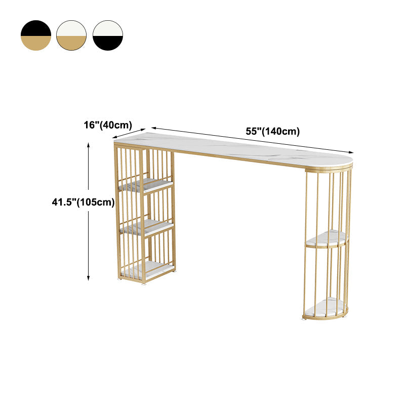 Contemporary Bar Table Artificial Stone Top 42-inch Height Pub Table for Dining Room Clearhalo 'Bar Furniture' 'Bar Tables' 'bar_tables' 'furn' 'furn_bar_tables' 'Furniture' 'furniture_bar_tables' 'Kitchen & Dining Furniture' 4875227