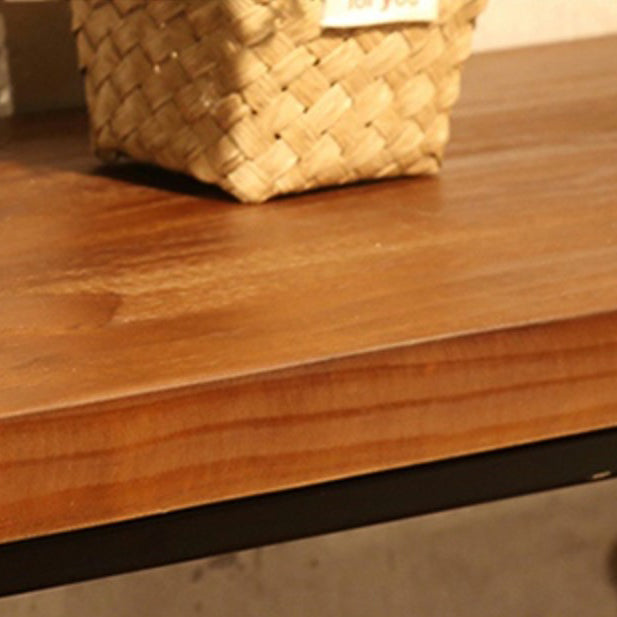 Industrial Style Wood Top Counter Table 42-inch Height Table for Restaurant Clearhalo 'Bar Furniture' 'Bar Tables' 'bar_tables' 'furn' 'furn_bar_tables' 'Furniture' 'furniture_bar_tables' 'Kitchen & Dining Furniture' 4875237