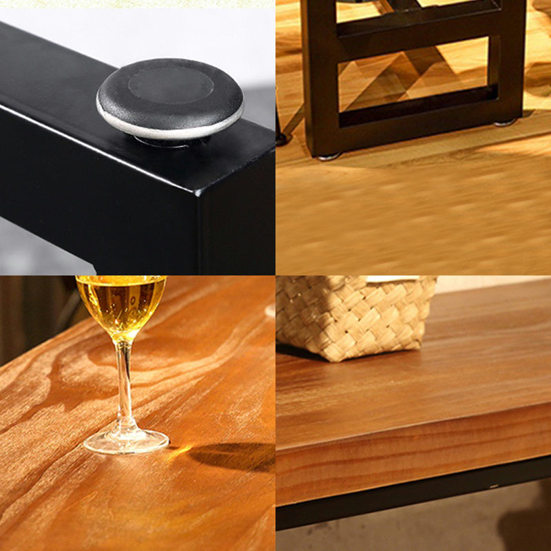 Industrial Style Wood Top Counter Table 42-inch Height Table for Restaurant Clearhalo 'Bar Furniture' 'Bar Tables' 'bar_tables' 'furn' 'furn_bar_tables' 'Furniture' 'furniture_bar_tables' 'Kitchen & Dining Furniture' 4875239