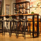 Industrial Style Wood Top Counter Table 42-inch Height Table for Restaurant Clearhalo 'Bar Furniture' 'Bar Tables' 'bar_tables' 'furn' 'furn_bar_tables' 'Furniture' 'furniture_bar_tables' 'Kitchen & Dining Furniture' 4875240