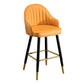 Scandinavian Living Room Armed Stool Matte Finish Leather Barstool Orange 1 Piece Clearhalo 'Bar Furniture' 'Bar Stools' 'bar_stools' 'furn' 'furn_bar_stools' 'Furniture' 'furniture_bar_stools' 'Kitchen & Dining Furniture' 4875289