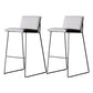 Modern Low Back Restaurant Stool Matte Finish Leather Barstool Beige 2 Piece Set Clearhalo 'Bar Furniture' 'Bar Stools' 'bar_stools' 'furn' 'furn_bar_stools' 'Furniture' 'furniture_bar_stools' 'Kitchen & Dining Furniture' 4875312
