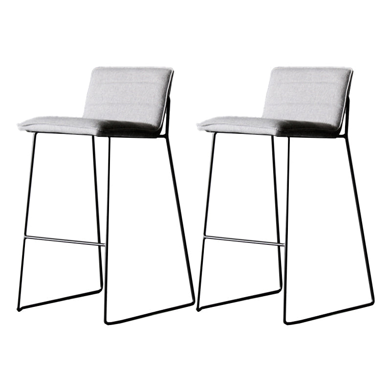 Modern Low Back Restaurant Stool Matte Finish Leather Barstool Beige 2 Piece Set Clearhalo 'Bar Furniture' 'Bar Stools' 'bar_stools' 'furn' 'furn_bar_stools' 'Furniture' 'furniture_bar_stools' 'Kitchen & Dining Furniture' 4875312