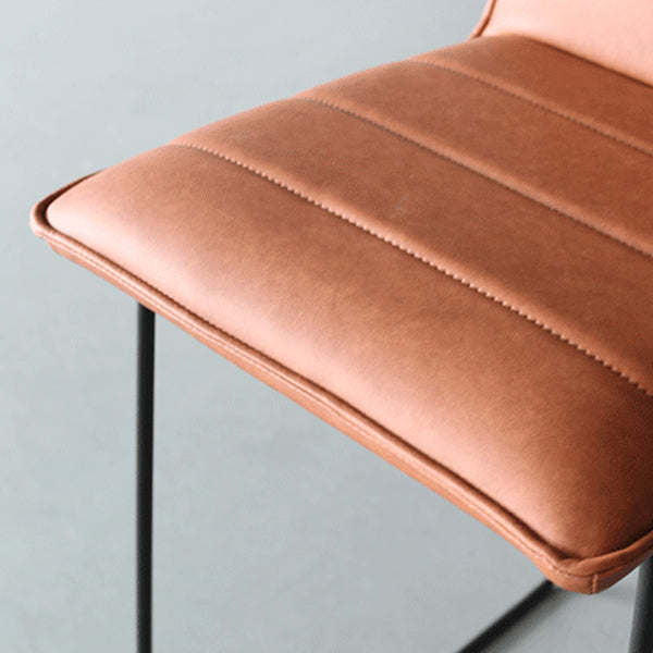 Modern Low Back Restaurant Stool Matte Finish Leather Barstool Clearhalo 'Bar Furniture' 'Bar Stools' 'bar_stools' 'furn' 'furn_bar_stools' 'Furniture' 'furniture_bar_stools' 'Kitchen & Dining Furniture' 4875313