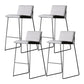 Modern Low Back Restaurant Stool Matte Finish Leather Barstool Beige 4 Piece Set Clearhalo 'Bar Furniture' 'Bar Stools' 'bar_stools' 'furn' 'furn_bar_stools' 'Furniture' 'furniture_bar_stools' 'Kitchen & Dining Furniture' 4875314