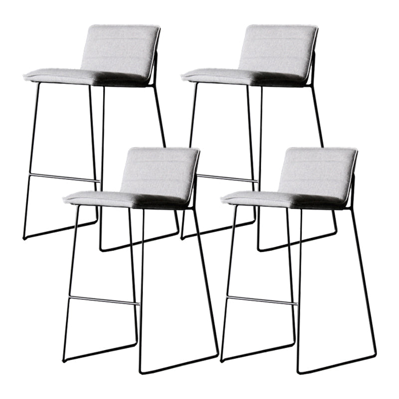 Modern Low Back Restaurant Stool Matte Finish Leather Barstool Beige 4 Piece Set Clearhalo 'Bar Furniture' 'Bar Stools' 'bar_stools' 'furn' 'furn_bar_stools' 'Furniture' 'furniture_bar_stools' 'Kitchen & Dining Furniture' 4875314