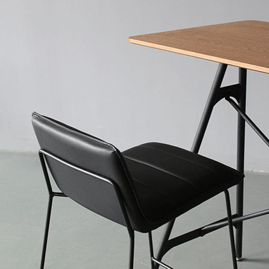 Modern Low Back Restaurant Stool Matte Finish Leather Barstool Clearhalo 'Bar Furniture' 'Bar Stools' 'bar_stools' 'furn' 'furn_bar_stools' 'Furniture' 'furniture_bar_stools' 'Kitchen & Dining Furniture' 4875315