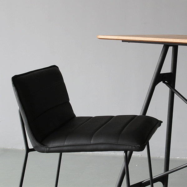 Modern Low Back Restaurant Stool Matte Finish Leather Barstool Clearhalo 'Bar Furniture' 'Bar Stools' 'bar_stools' 'furn' 'furn_bar_stools' 'Furniture' 'furniture_bar_stools' 'Kitchen & Dining Furniture' 4875316