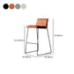 Modern Low Back Restaurant Stool Matte Finish Leather Barstool Clearhalo 'Bar Furniture' 'Bar Stools' 'bar_stools' 'furn' 'furn_bar_stools' 'Furniture' 'furniture_bar_stools' 'Kitchen & Dining Furniture' 4875321