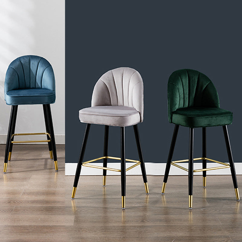 Scandinavian Footrest Living Room Stool Matte Finish Upholstered Barstool Clearhalo 'Bar Furniture' 'Bar Stools' 'bar_stools' 'furn' 'furn_bar_stools' 'Furniture' 'furniture_bar_stools' 'Kitchen & Dining Furniture' 4875349