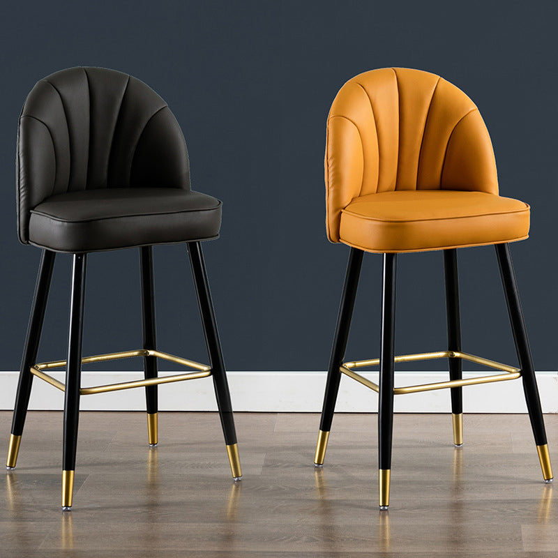 Scandinavian Footrest Living Room Stool Matte Finish Upholstered Barstool Clearhalo 'Bar Furniture' 'Bar Stools' 'bar_stools' 'furn' 'furn_bar_stools' 'Furniture' 'furniture_bar_stools' 'Kitchen & Dining Furniture' 4875350