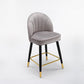 Scandinavian Footrest Living Room Stool Matte Finish Upholstered Barstool Light Gray 1 Piece Short Stool(22"H) Clearhalo 'Bar Furniture' 'Bar Stools' 'bar_stools' 'furn' 'furn_bar_stools' 'Furniture' 'furniture_bar_stools' 'Kitchen & Dining Furniture' 4875357