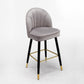Scandinavian Footrest Living Room Stool Matte Finish Upholstered Barstool Light Gray 1 Piece Clearhalo 'Bar Furniture' 'Bar Stools' 'bar_stools' 'furn' 'furn_bar_stools' 'Furniture' 'furniture_bar_stools' 'Kitchen & Dining Furniture' 4875359