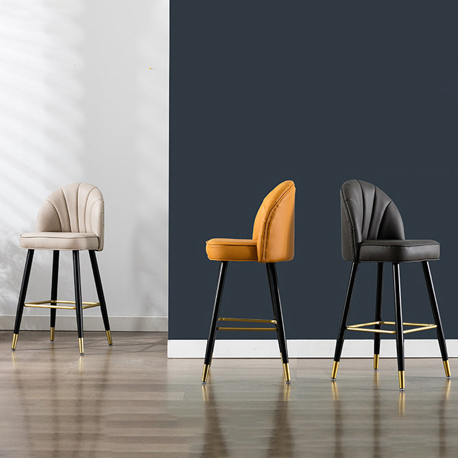 Scandinavian Footrest Living Room Stool Matte Finish Upholstered Barstool Clearhalo 'Bar Furniture' 'Bar Stools' 'bar_stools' 'furn' 'furn_bar_stools' 'Furniture' 'furniture_bar_stools' 'Kitchen & Dining Furniture' 4875364