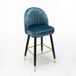 Scandinavian Footrest Living Room Stool Matte Finish Upholstered Barstool Royal Blue 1 Piece Clearhalo 'Bar Furniture' 'Bar Stools' 'bar_stools' 'furn' 'furn_bar_stools' 'Furniture' 'furniture_bar_stools' 'Kitchen & Dining Furniture' 4875366