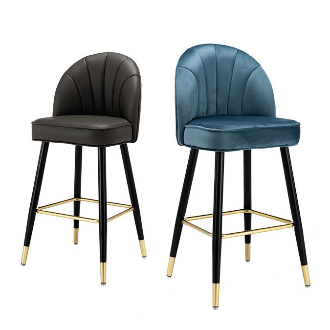 Scandinavian Footrest Living Room Stool Matte Finish Upholstered Barstool Clearhalo 'Bar Furniture' 'Bar Stools' 'bar_stools' 'furn' 'furn_bar_stools' 'Furniture' 'furniture_bar_stools' 'Kitchen & Dining Furniture' 4875367