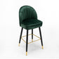 Scandinavian Footrest Living Room Stool Matte Finish Upholstered Barstool Blackish Green 1 Piece Clearhalo 'Bar Furniture' 'Bar Stools' 'bar_stools' 'furn' 'furn_bar_stools' 'Furniture' 'furniture_bar_stools' 'Kitchen & Dining Furniture' 4875372