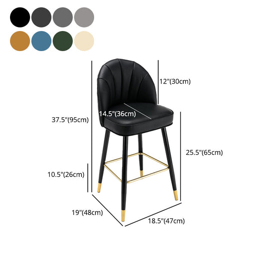 Scandinavian Footrest Living Room Stool Matte Finish Upholstered Barstool Clearhalo 'Bar Furniture' 'Bar Stools' 'bar_stools' 'furn' 'furn_bar_stools' 'Furniture' 'furniture_bar_stools' 'Kitchen & Dining Furniture' 4875374