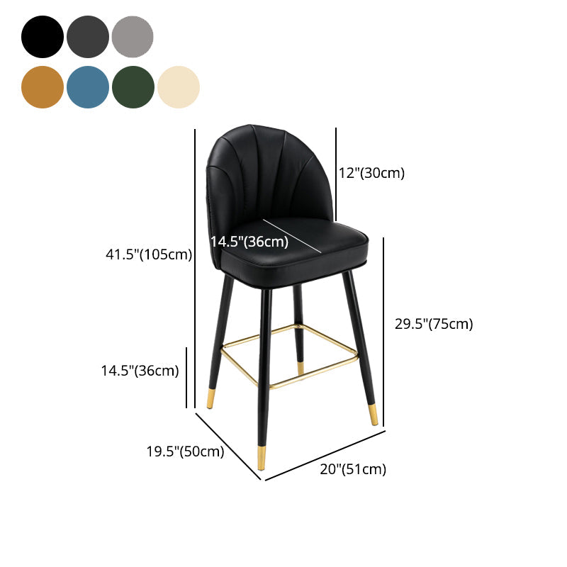 Scandinavian Footrest Living Room Stool Matte Finish Upholstered Barstool Clearhalo 'Bar Furniture' 'Bar Stools' 'bar_stools' 'furn' 'furn_bar_stools' 'Furniture' 'furniture_bar_stools' 'Kitchen & Dining Furniture' 4875375