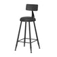Scandinavian Matte Finish Iron Bar Stool Coffee Shop Footrest Stool Black 1 Piece Counter Stool(26"H) Clearhalo 'Bar Furniture' 'Bar Stools' 'bar_stools' 'furn' 'furn_bar_stools' 'Furniture' 'furniture_bar_stools' 'Kitchen & Dining Furniture' 4875377