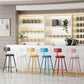Scandinavian Matte Finish Iron Bar Stool Coffee Shop Footrest Stool Clearhalo 'Bar Furniture' 'Bar Stools' 'bar_stools' 'furn' 'furn_bar_stools' 'Furniture' 'furniture_bar_stools' 'Kitchen & Dining Furniture' 4875381