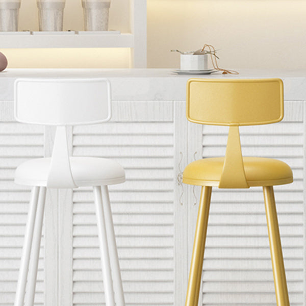 Scandinavian Matte Finish Iron Bar Stool Coffee Shop Footrest Stool Clearhalo 'Bar Furniture' 'Bar Stools' 'bar_stools' 'furn' 'furn_bar_stools' 'Furniture' 'furniture_bar_stools' 'Kitchen & Dining Furniture' 4875387