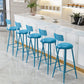 Scandinavian Matte Finish Iron Bar Stool Coffee Shop Footrest Stool Clearhalo 'Bar Furniture' 'Bar Stools' 'bar_stools' 'furn' 'furn_bar_stools' 'Furniture' 'furniture_bar_stools' 'Kitchen & Dining Furniture' 4875392