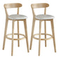 Scandinavian Matte Finish Upholstered Bar Stools Living Room Footrest Stool White 2 Piece Set Clearhalo 'Bar Furniture' 'Bar Stools' 'bar_stools' 'furn' 'furn_bar_stools' 'Furniture' 'furniture_bar_stools' 'Kitchen & Dining Furniture' 4875424
