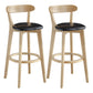 Scandinavian Matte Finish Upholstered Bar Stools Living Room Footrest Stool Black 2 Piece Set Clearhalo 'Bar Furniture' 'Bar Stools' 'bar_stools' 'furn' 'furn_bar_stools' 'Furniture' 'furniture_bar_stools' 'Kitchen & Dining Furniture' 4875425