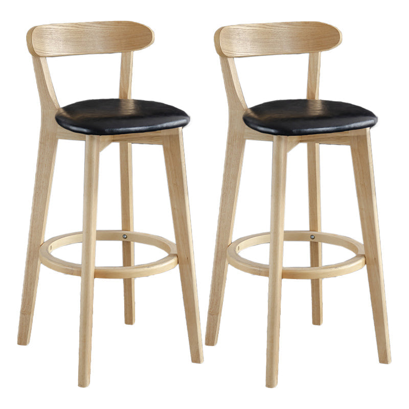 Scandinavian Matte Finish Upholstered Bar Stools Living Room Footrest Stool Black 2 Piece Set Clearhalo 'Bar Furniture' 'Bar Stools' 'bar_stools' 'furn' 'furn_bar_stools' 'Furniture' 'furniture_bar_stools' 'Kitchen & Dining Furniture' 4875425