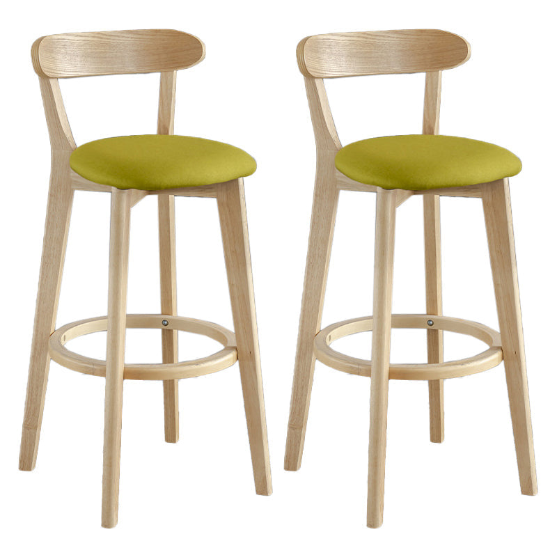 Scandinavian Matte Finish Upholstered Bar Stools Living Room Footrest Stool Light Green 2 Piece Set Clearhalo 'Bar Furniture' 'Bar Stools' 'bar_stools' 'furn' 'furn_bar_stools' 'Furniture' 'furniture_bar_stools' 'Kitchen & Dining Furniture' 4875428