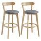 Scandinavian Matte Finish Upholstered Bar Stools Living Room Footrest Stool Dark Gray 2 Piece Set Clearhalo 'Bar Furniture' 'Bar Stools' 'bar_stools' 'furn' 'furn_bar_stools' 'Furniture' 'furniture_bar_stools' 'Kitchen & Dining Furniture' 4875430