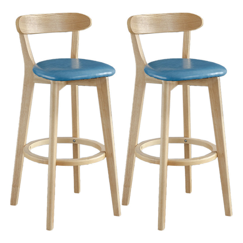 Scandinavian Matte Finish Upholstered Bar Stools Living Room Footrest Stool Lake Blue 2 Piece Set Clearhalo 'Bar Furniture' 'Bar Stools' 'bar_stools' 'furn' 'furn_bar_stools' 'Furniture' 'furniture_bar_stools' 'Kitchen & Dining Furniture' 4875431