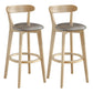 Scandinavian Matte Finish Upholstered Bar Stools Living Room Footrest Stool Grey 2 Piece Set Clearhalo 'Bar Furniture' 'Bar Stools' 'bar_stools' 'furn' 'furn_bar_stools' 'Furniture' 'furniture_bar_stools' 'Kitchen & Dining Furniture' 4875433