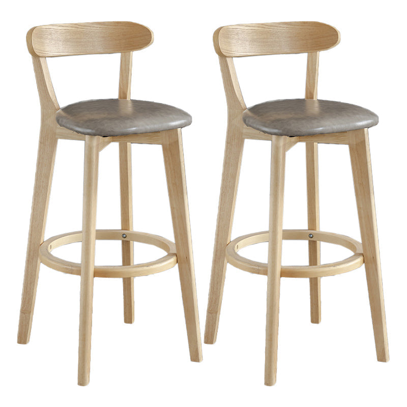 Scandinavian Matte Finish Upholstered Bar Stools Living Room Footrest Stool Grey 2 Piece Set Clearhalo 'Bar Furniture' 'Bar Stools' 'bar_stools' 'furn' 'furn_bar_stools' 'Furniture' 'furniture_bar_stools' 'Kitchen & Dining Furniture' 4875433