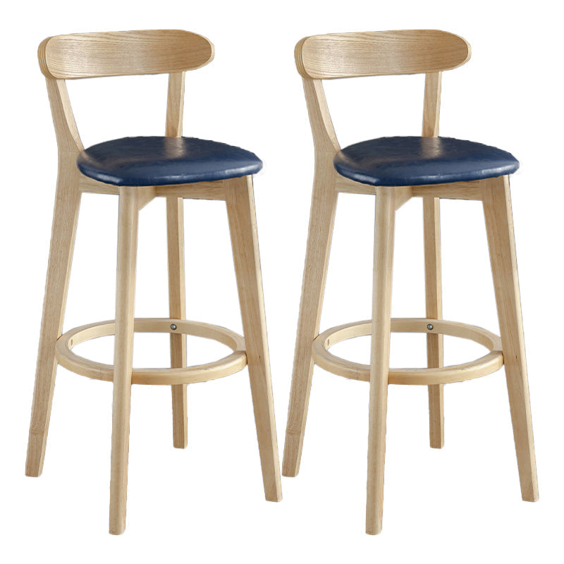 Scandinavian Matte Finish Upholstered Bar Stools Living Room Footrest Stool Dark Blue 2 Piece Set Clearhalo 'Bar Furniture' 'Bar Stools' 'bar_stools' 'furn' 'furn_bar_stools' 'Furniture' 'furniture_bar_stools' 'Kitchen & Dining Furniture' 4875437
