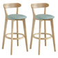 Scandinavian Matte Finish Upholstered Bar Stools Living Room Footrest Stool Green 2 Piece Set Clearhalo 'Bar Furniture' 'Bar Stools' 'bar_stools' 'furn' 'furn_bar_stools' 'Furniture' 'furniture_bar_stools' 'Kitchen & Dining Furniture' 4875446