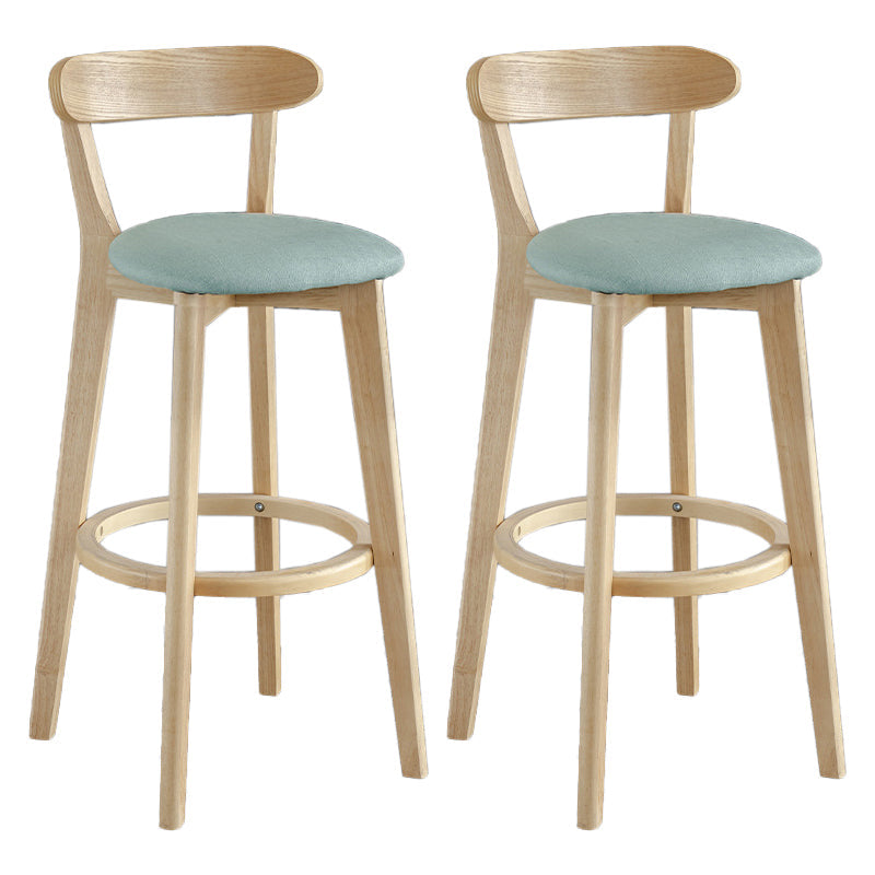 Scandinavian Matte Finish Upholstered Bar Stools Living Room Footrest Stool Green 2 Piece Set Clearhalo 'Bar Furniture' 'Bar Stools' 'bar_stools' 'furn' 'furn_bar_stools' 'Furniture' 'furniture_bar_stools' 'Kitchen & Dining Furniture' 4875446