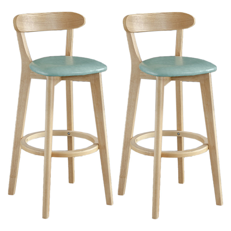 Scandinavian Matte Finish Upholstered Bar Stools Living Room Footrest Stool Mint Green 2 Piece Set Clearhalo 'Bar Furniture' 'Bar Stools' 'bar_stools' 'furn' 'furn_bar_stools' 'Furniture' 'furniture_bar_stools' 'Kitchen & Dining Furniture' 4875448